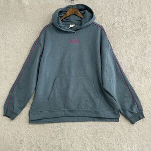 NWOT Puma XXL Blue Women's  Hoodie With Pink Stripe M0169